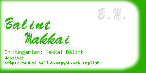 balint makkai business card